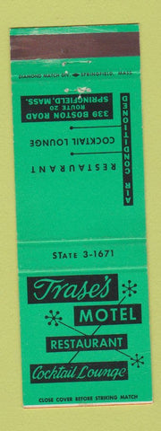 Matchbook Cover - Trase's Motel Restaurant Springfield MA