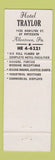 Matchbook Cover - Hotel Traylor Allentown PA Dutch Coffee Shop
