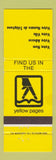 Matchbook Cover - Yellow Pages Phone Book QC? WEAR