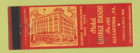 Matchbook Cover - Hotel George Mason Alexandria VA WEAR