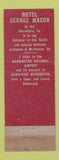 Matchbook Cover - Hotel George Mason Alexandria VA WEAR