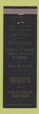 Matchbook Cover - Remo's Restaurant Miami Beach FL
