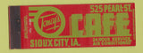 Matchbook Cover - Toney's Cafe Sioux City IA Full Length