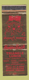Matchbook Cover - Triangle Lunch Muncie IN Christmas WEAR