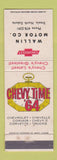 Matchbook Cover - 1964 Chevrolet Wallin Steele ND WEAR