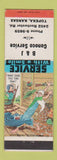 Matchbook Cover - B&J Conoco oil gas Topeka KS hillbilly