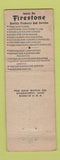 Matchbook Cover - Firestone Tires Callaway Raleigh NC WEAR