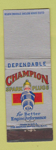 Matchbook Cover - Champion Spark Plugs
