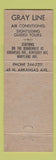 Matchbook Cover - Gray Line Bus Service Wildwood Atlantic City Cape May NJ