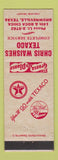 Matchbook Cover - Chris Waishes Texaco oil gas Brownsville TX