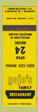 Matchbook Cover - Gojo's Family Restaurant Waukegan IL