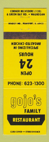 Matchbook Cover - Gojo's Family Restaurant Waukegan IL