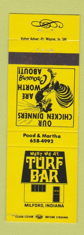 Matchbook Cover - Turf Bar Milford IN