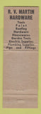 Matchbook Cover - RV Martin Hardware Miami FL WEAR
