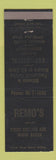 Matchbook Cover - Remo's Restaurant Miami Beach FL
