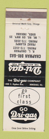 Matchbook Cover - Dri Gas Propane Chapman Knox IN