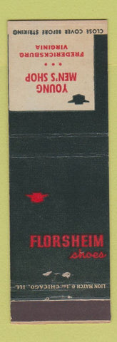 Matchbook Cover - Florsheim Shoes Young Men's Shop Fredericksburg VA