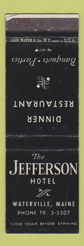 Matchbook Cover - Jefferson Hotel Waterville ME