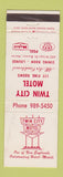 Matchbook Cover - Twin City Motel Brewer ME Mobil oil gas WRITING