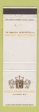Matchbook Cover - Executive House Victoria BC