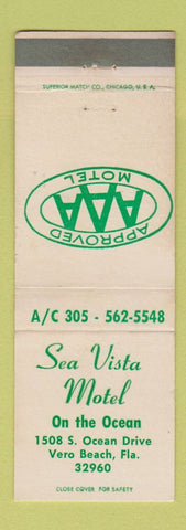 Matchbook Cover - Sea Vista Motel Vero Beach FL