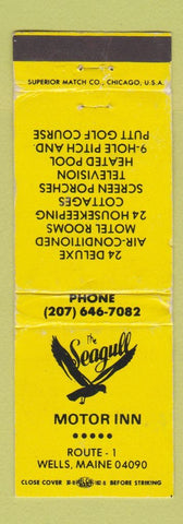 Matchbook Cover - Seagull Motor Inn Wells ME WORN
