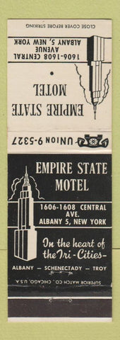 Matchbook Cover - Empire State Motel Albany NY