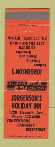 Matchbook Cover - Jorgenson's Holiday Inn Restaurant Helena MT