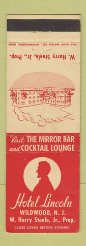 Matchbook Cover - Hotel Lincoln Wildwood NJ Abraham