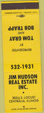 Matchbook Cover - Jim Hudson Real Estate Centralia IL yelllow