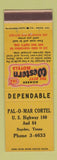 Matchbook Cover - Pal O Mar Courtel Motel Snyder TX Best Western
