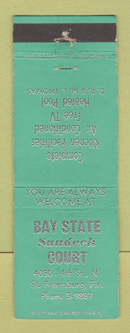 Matchbook Cover - Bay State Sundeck Court St Petersburg FL WEAR