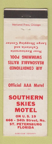Matchbook Cover - Southern Skies Motel St Petersburg FL WEAR