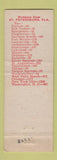 Matchbook Cover - Southern Skies Motel St Petersburg FL WEAR