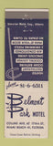 Matchbook Cover - Belmont Park Motel Miami Beach FL