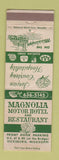 Matchbook Cover - Magnolia Motor Hotel Restaurant Vicksburg MS