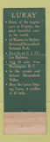 Matchbook Cover - Luray Caverns VA