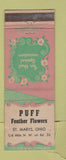 Matchbook Cover - Puff Feather Flowers St Marys OH