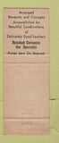 Matchbook Cover - Puff Feather Flowers St Marys OH