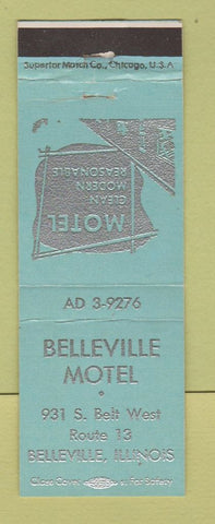 Matchbook Cover - Belleville Motel IL BLUE