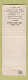 Matchbook Cover - Modern Ranchester Motel Ranchester WY