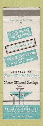 Matchbook Cover - Warm Mineral Springs Inn FL