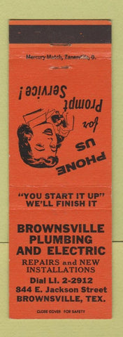 Matchbook Cover - Brownsville Plumbing Electric TX