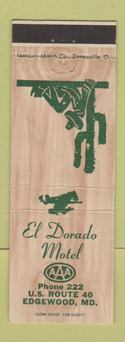 Matchbook Cover - El dorado Motel Edgewood MD