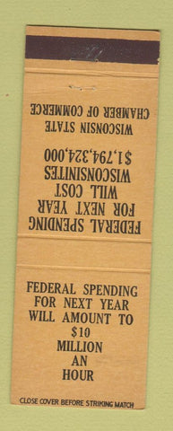 Matchbook Cover - Wisconsin State Chamber of Commerce WI
