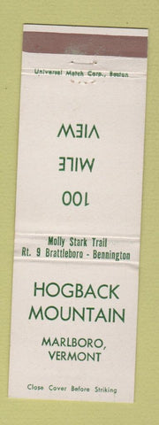 Matchbook Cover - Hogback Mountain Marlboro VT