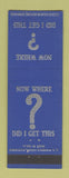 Matchbook Cover - AB Club Eddie & Lu's