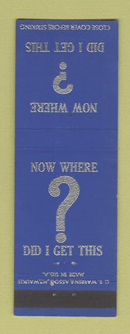 Matchbook Cover - AB Club Eddie & Lu's