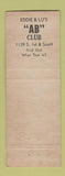 Matchbook Cover - AB Club Eddie & Lu's