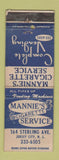 Matchbook Cover - Mannie's Cigarette Service Vending Jersey City NJ DD BEAN WEAR